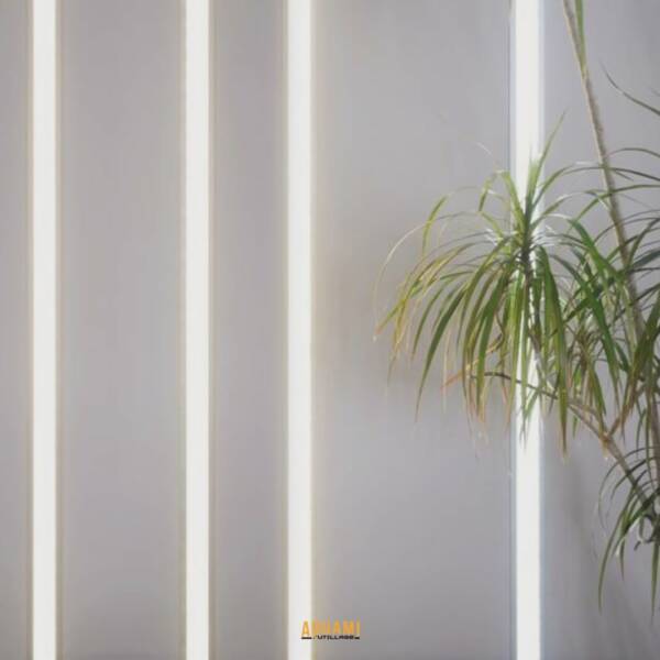 Profilé LED en aluminium avec ruban LED magique intégré pour éclairage décoratif
