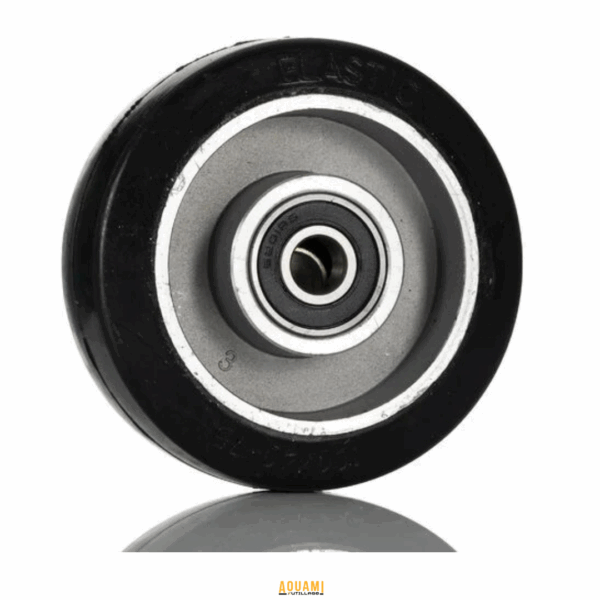 "Roue chariot 100x40 avec roulement – Roue robuste et durable, idéale pour les chariots et équipements nécessitant une mobilité fluide et facile."