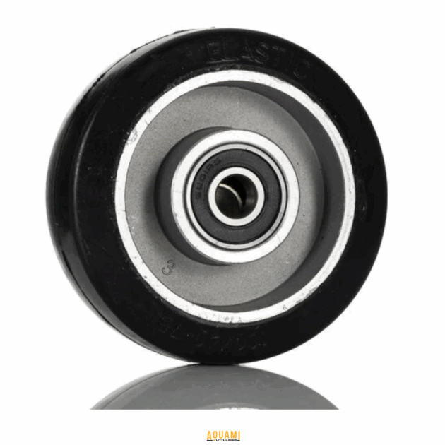 "Roue chariot 100x40 avec roulement – Roue robuste et durable, idéale pour les chariots et équipements nécessitant une mobilité fluide et facile."