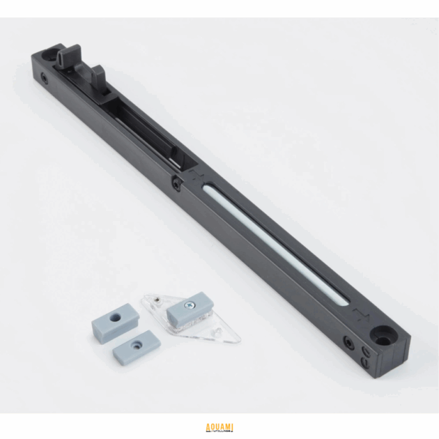 "Frein porte coulissant pour dressing – Système conçu pour ralentir et stabiliser l'ouverture et la fermeture des portes coulissantes, garantissant un fonctionnement fluide et sécurisé."