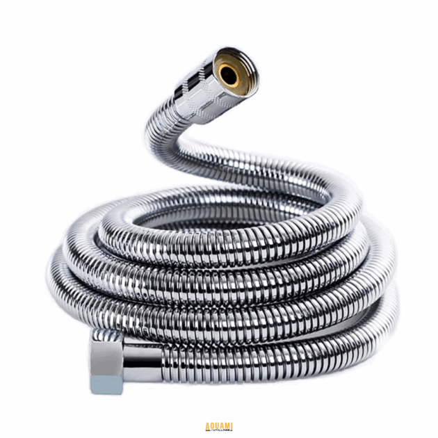 "Tuyau douche flexible – Tuyau adaptable et résistant pour une installation facile et durable de votre douche. Disponible chez Outillage Aouami."