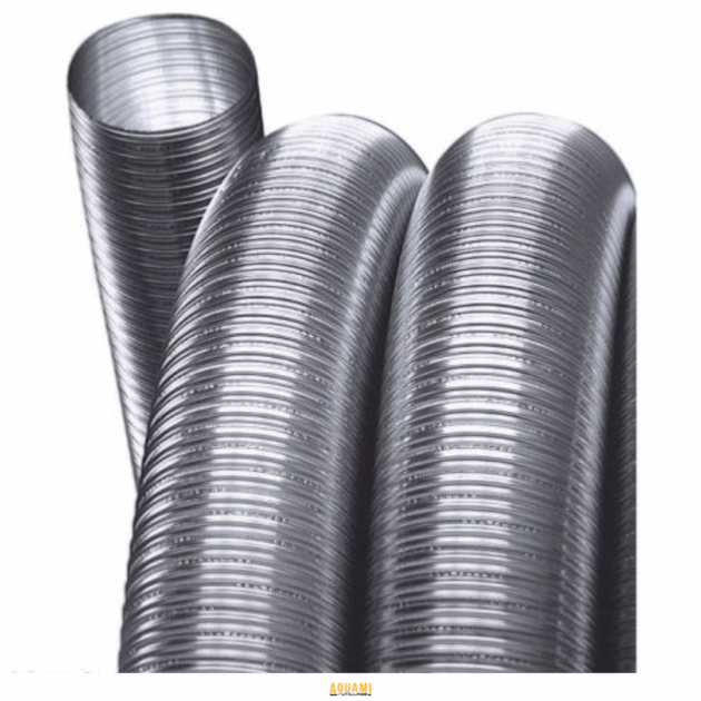 "Flexible cheminée – Tuyau flexible conçu pour les installations de cheminée, facile à installer et résistant aux températures élevées. Disponible chez Outillage Aouami."