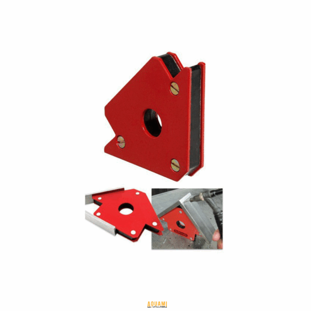 "Équerre magnétique de soudure – Outil indispensable pour maintenir des pièces métalliques en position lors des travaux de soudage. Puissante et précise, elle assure un alignement parfait. Disponible chez Outillage Aouami."