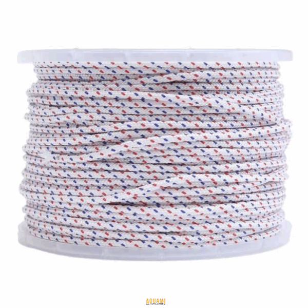 "Corde de démarrage blanche – Corde résistante pour démarrer facilement vos moteurs. Idéale pour les tondeuses, tronçonneuses, et autres équipements motorisés. Disponible chez Outillage Aouami."