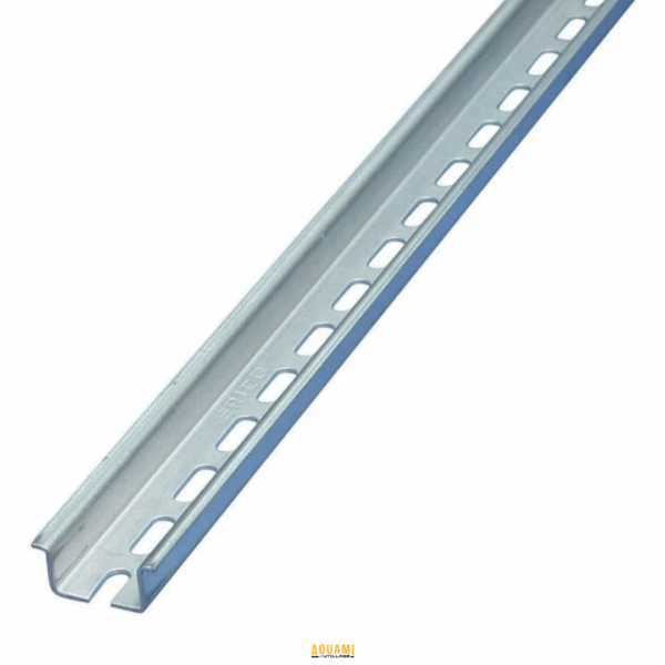 "Rail Omega 2M – Rail métallique de haute qualité, idéal pour diverses applications industrielles ou de construction. Résistant et durable. Disponible chez Outillage Aouami."