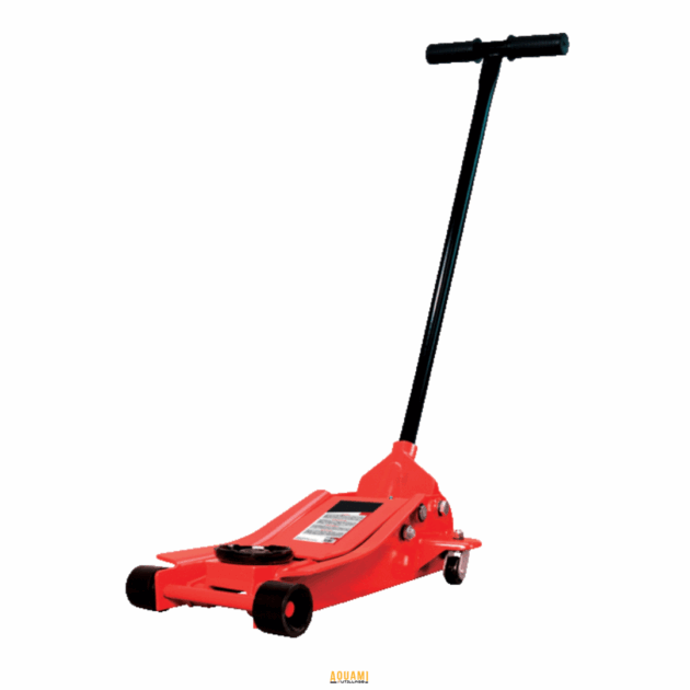 "Cric rouleur hydraulique – Outil robuste pour soulever des véhicules en toute sécurité grâce à son système hydraulique efficace. Facile à manœuvrer avec une capacité de levage élevée. Disponible chez Outillage Aouami."