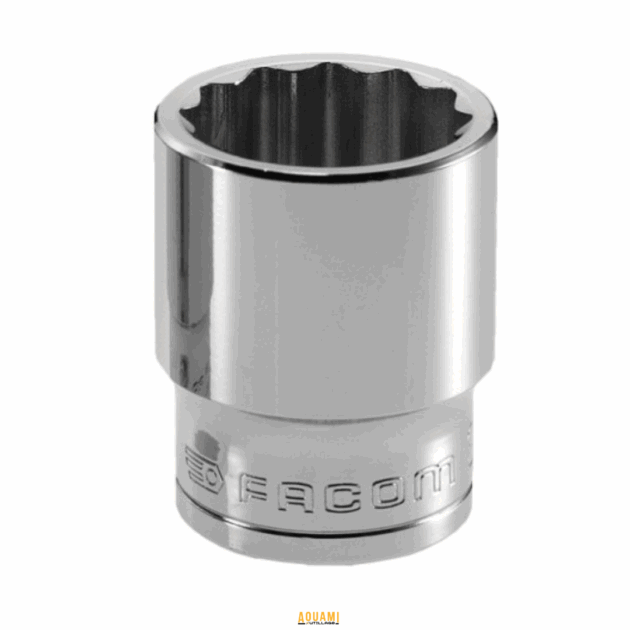 "Douille 12 pans 1/2'' – Outil de serrage précis et robuste, idéal pour les écrous et boulons. Compatible avec les clés à cliquet pour un travail efficace. Disponible chez Outillage Aouami."