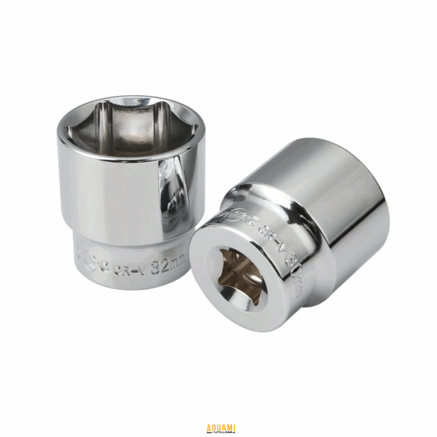 "Douille 6 pans 1/2'' – Outil de précision pour serrage et desserrage des écrous et boulons. Robuste et compatible avec les clés à cliquet. Disponible chez Outillage Aouami."