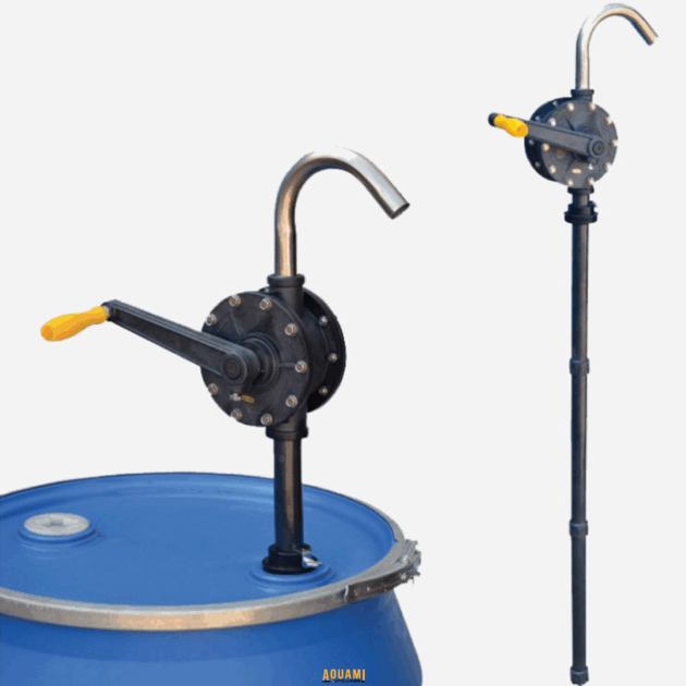 "Pompe à fût – Solution efficace pour le transfert de liquides depuis des fûts et des réservoirs. Facile à utiliser et compatible avec divers fluides. Disponible chez Outillage Aouami."