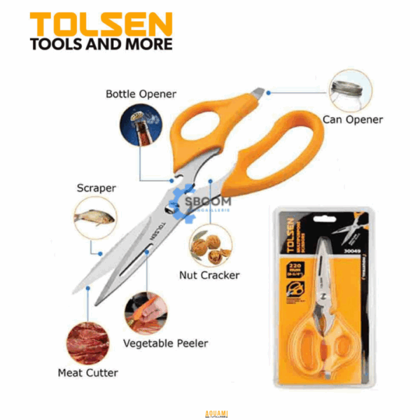 "Ciseau multifonction Tolsen – Outil robuste et polyvalent, idéal pour les travaux de coupe, de sculpture et d'ajustement sur différents matériaux. Pratique et conçu pour offrir une prise confortable et une grande précision. Disponible chez Outillage Aouami."