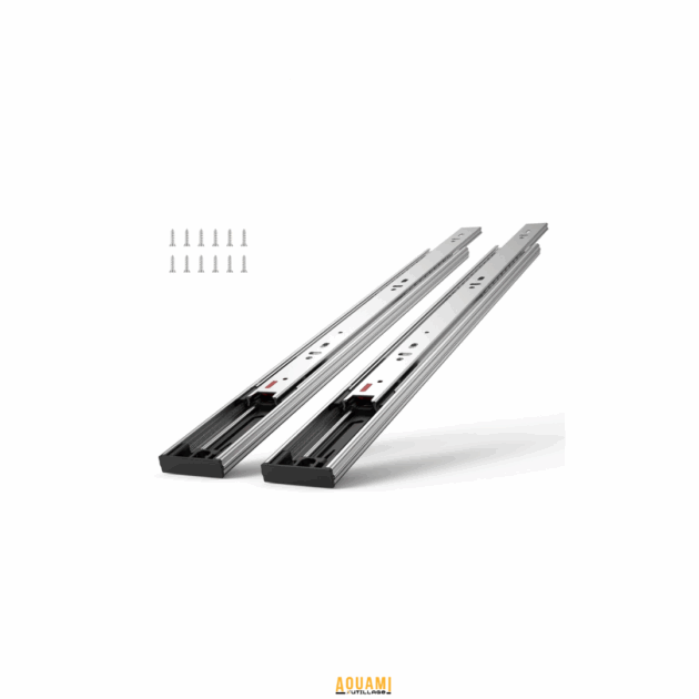 Glissière de tiroir télescopique avec frein – rails coulissants en acier