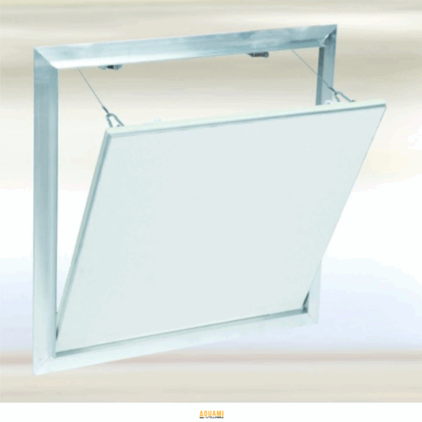 "Trappe de visite – Solution pratique et discrète pour l’accès aux installations cachées. Facile à installer et à utiliser, idéale pour les murs et plafonds. Disponible chez Outillage Aouami."