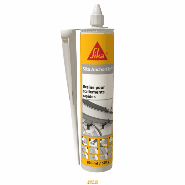 "SIKA AnchorFix – Résine de fixation chimique haute performance pour ancrages sécurisés dans le béton et la maçonnerie. Disponible chez Outillage Aouami."