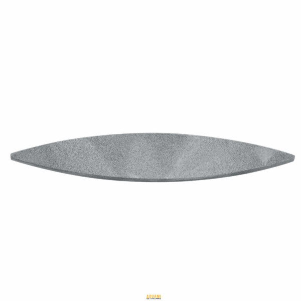 "Pierre à aiguiser ovale, idéale pour affûter les lames et les outils tranchants. Disponible chez Outillage Aouami."