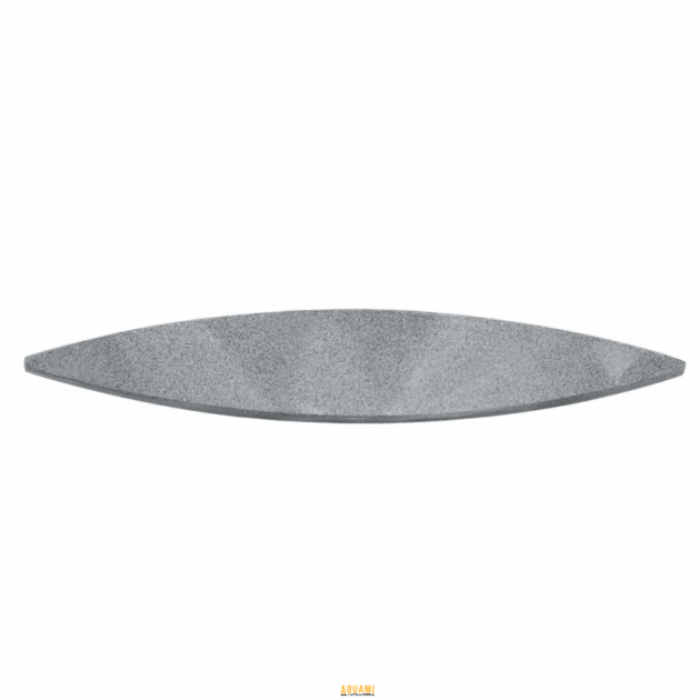 "Pierre à aiguiser ovale, idéale pour affûter les lames et les outils tranchants. Disponible chez Outillage Aouami."