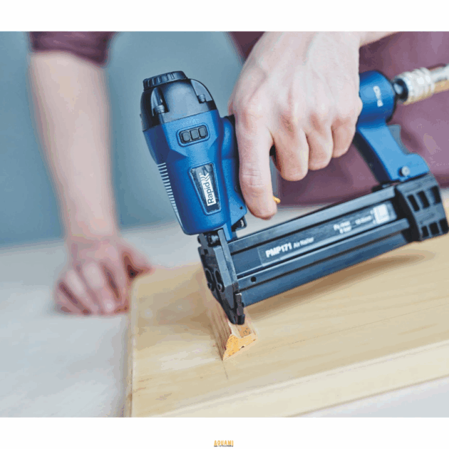 "Cloueuse à pointe fine 1 mm - 3 mm, idéale pour les travaux de finition et d'assemblage précis. Disponible chez Outillage Aouami."