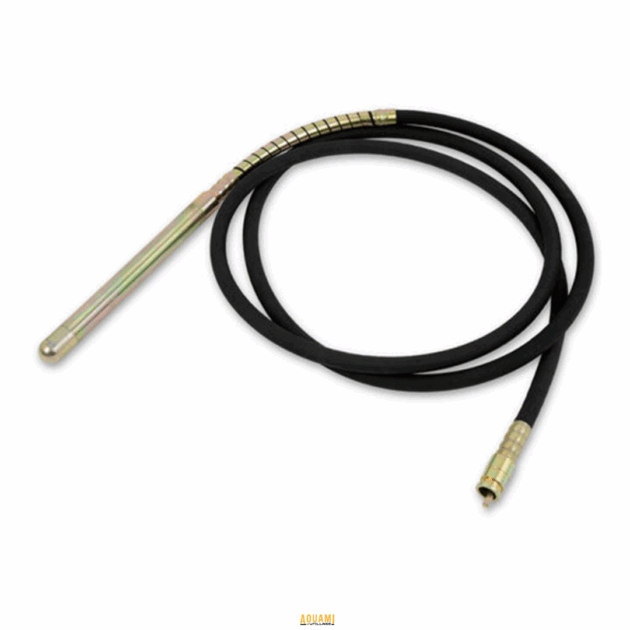 "Aiguille vibrateur double ressort pour béton, utilisée pour éliminer les bulles d'air et améliorer la compaction du béton. Disponible chez Outillage Aouami."