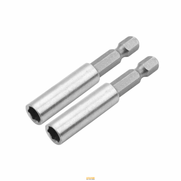 "Porte embout de vissage paire 1/4, conçu pour une utilisation avec des embouts de vissage standard de 1/4, idéal pour vos travaux de bricolage et professionnels. Disponible chez Outillage Aouami."