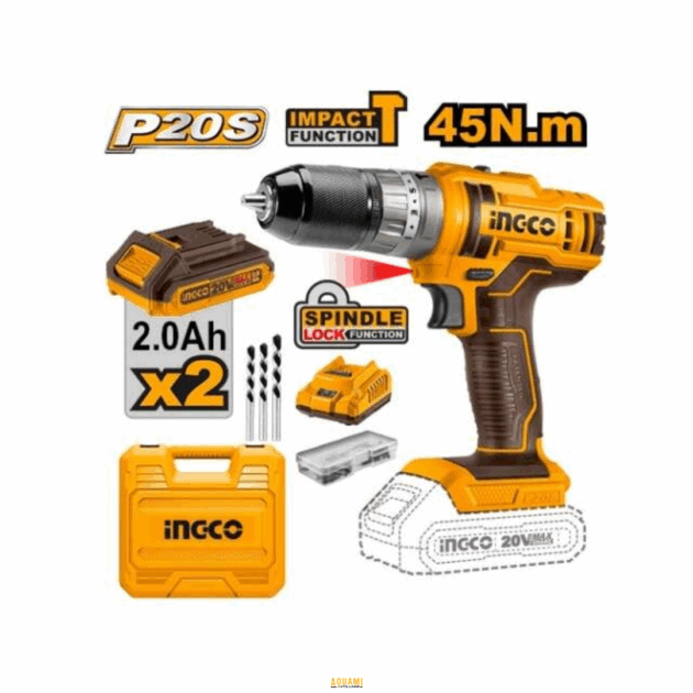 "Visseuse en valise à batterie 20V, outil puissant et pratique pour tous vos travaux de vissage. Disponible chez Outillage Aouami."