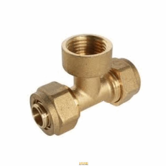 "T femelle 20 x 3/4 pour retube en cuivre, fabrication italienne, qualité supérieure pour installations sanitaires. Disponible chez Outillage Aouami."