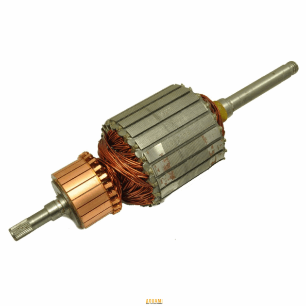 "Moteur armature robuste en métal avec bobines en cuivre, conçu pour fournir une énergie efficace et durable dans les équipements industriels et électriques."