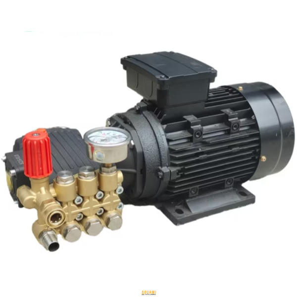 "Pompe de lavage haute pression 220V, puissance 7.5HP, pression 20 bars – idéale pour le nettoyage industriel et domestique. Disponible chez Outillage Aouami."