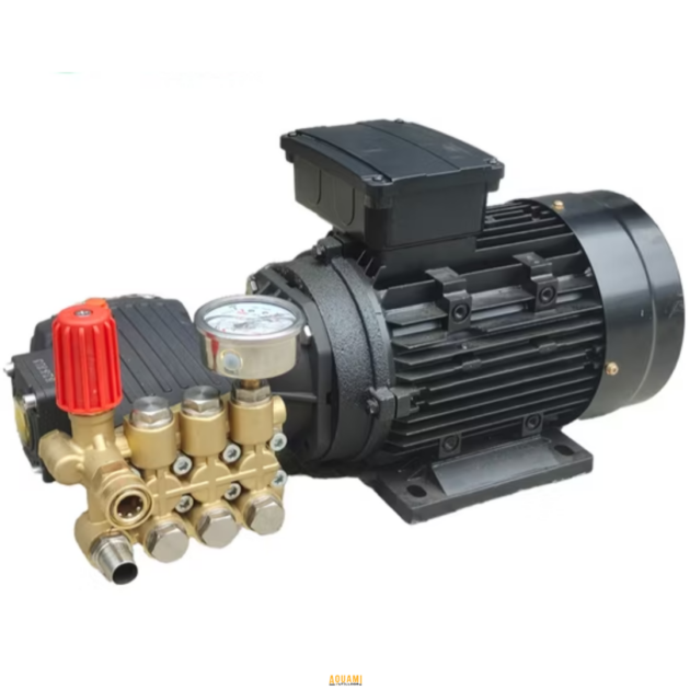 "Pompe de lavage haute pression 220V, puissance 7.5HP, pression 20 bars – idéale pour le nettoyage industriel et domestique. Disponible chez Outillage Aouami."