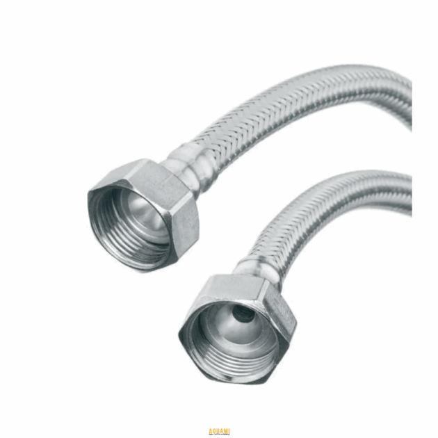 "Flexible de branchement 3/4F - 3/4F de 40 cm, conçu pour les raccordements d'eau et installations sanitaires Disponible chez Outillage Aouami."