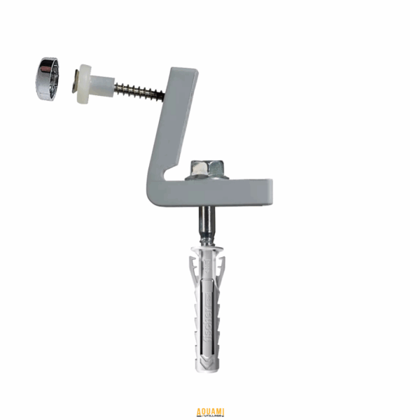 Fixation latérale de cuvette de WC, système de montage pour installer solidement une cuvette WC par les côtés.