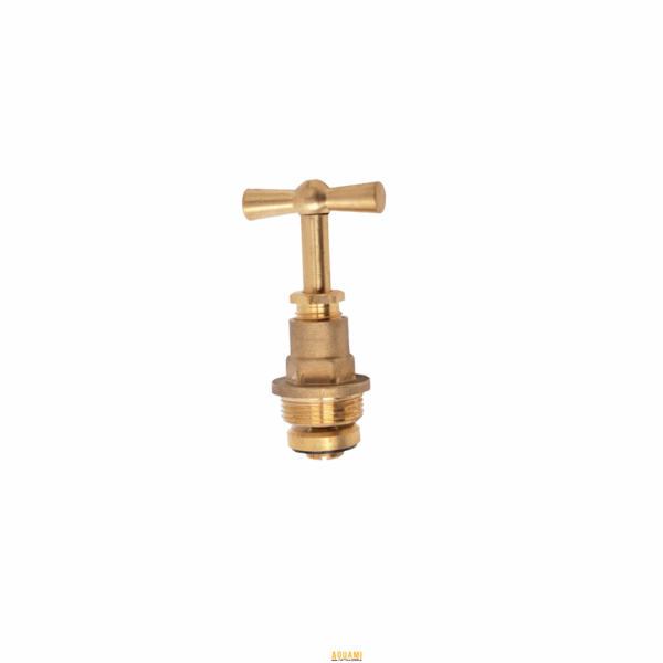 Tête de robinet de service jaune 1/2 pouce – pièce de remplacement pour robinet d’arrêt ou robinet d’extérieur.