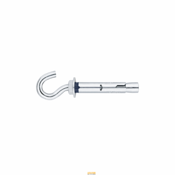 Cheville métallique avec crochet INDEX – fixation murale robuste anti-rotation pour charges suspendues.