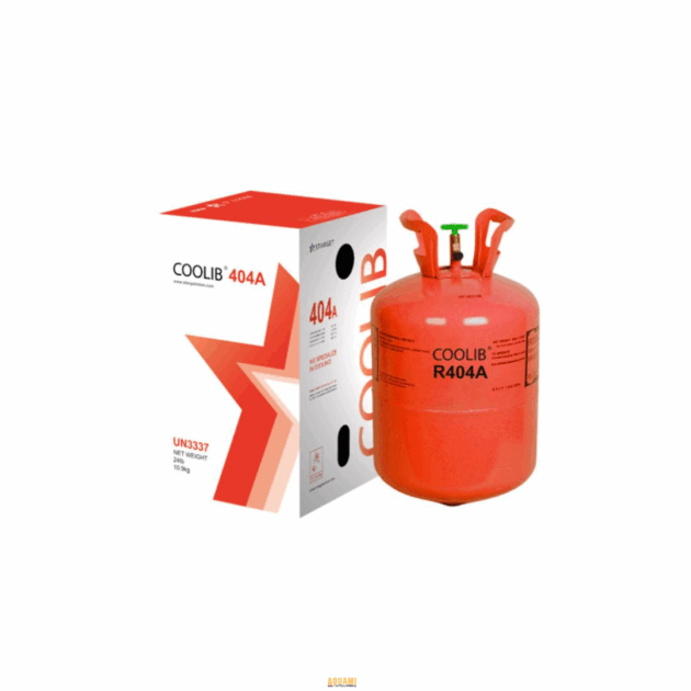 Bouteille de gaz réfrigérant R-404A 11 kg – utilisée pour les systèmes de réfrigération commerciale.