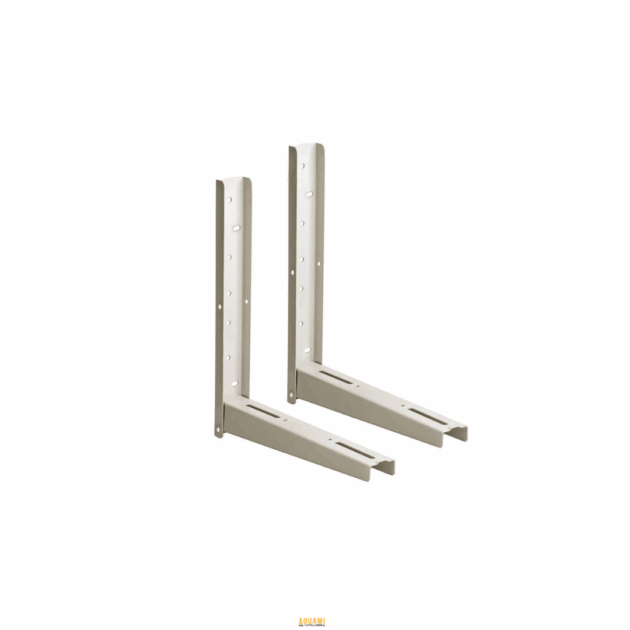 Support mural blanc 60 cm pour climatiseur – équerres métalliques pour unité extérieure.