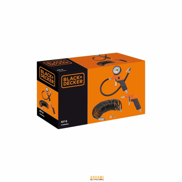 Pack manomètre et soufflette Black+Decker pour gonflage précis et nettoyage facile