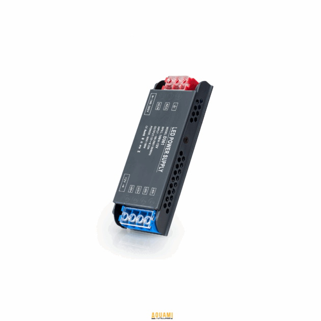 Transformateur électrique 220V vers 12V robuste pour éclairage LED et appareils basse tension.