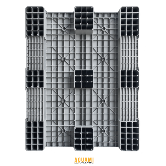Palette Plastique Grise Lisse 120 × 100 cm