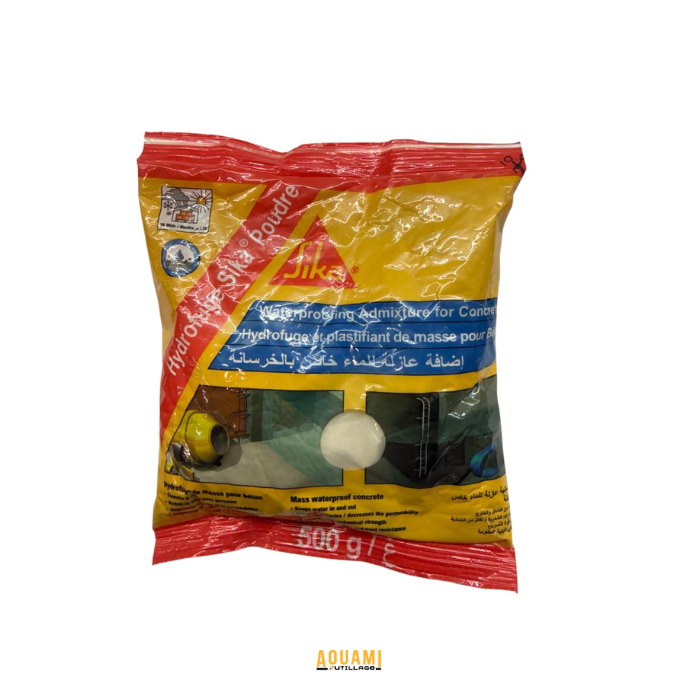 Hydrofuge en poudre SIKA 500g – additif d’étanchéité pour béton et mortier
