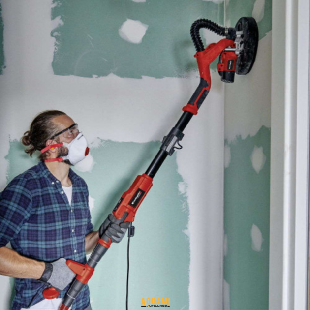 Ponceuse murale télescopique 950W diamètre 215 mm pour ponçage des murs et plafonds