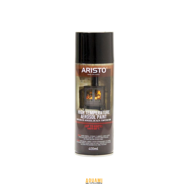 Spray Peinture Haute Température Noir 650°C 400 ml – ARISTO