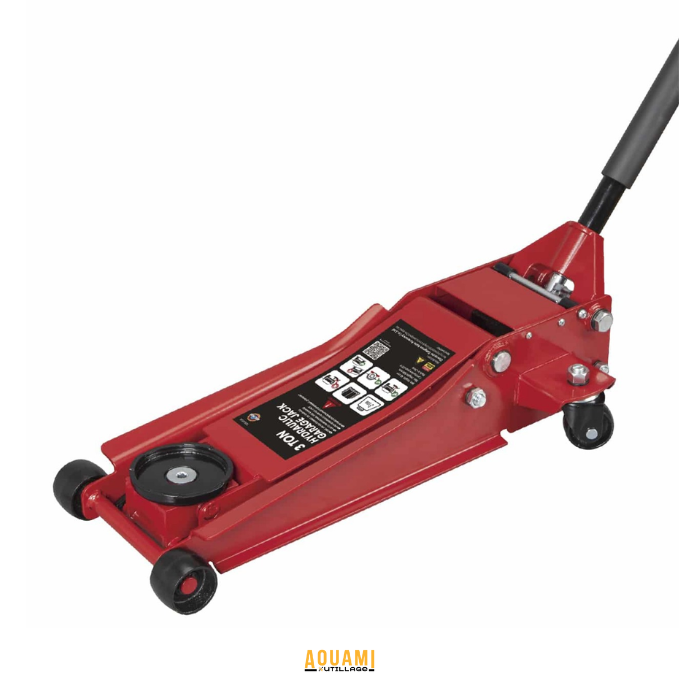 Cric rouleur hydraulique 3 tonnes double piston surbaissé 95 mm Big Red