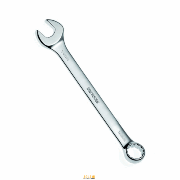 "Clé mixte, un outil polyvalent combinant une clé plate et une clé à œil pour un usage pratique et efficace. Idéale pour les travaux de plomberie, mécanique et construction. Disponible chez Outillage Aouami."