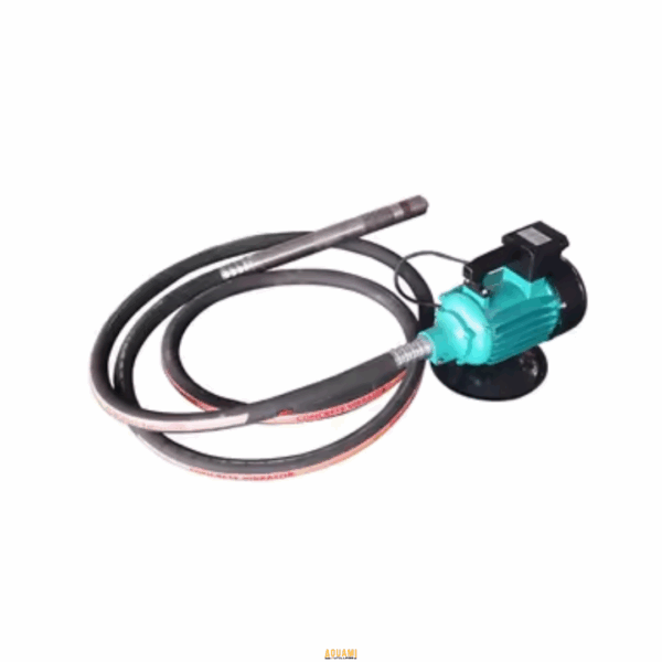 "Vibreur électrique pour béton 380 V, conçu pour assurer une vibration efficace du béton, garantissant une meilleure compaction et finition. Disponible chez Outillage Aouami."