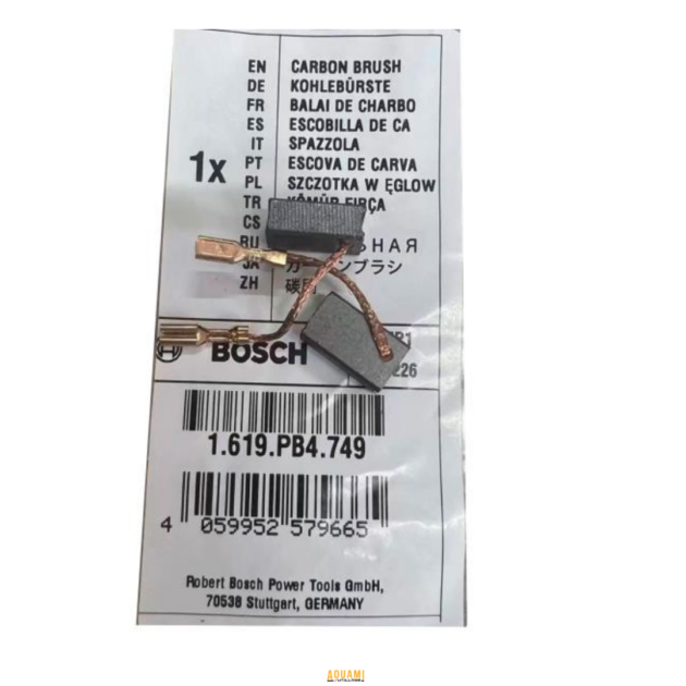 "Charbon pour meuleuses Bosch GWS 700 1619PB4749, conçu pour une performance optimale et une longue durée de vie des outils Bosch."