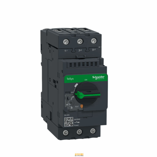 "Disjoncteur moteur MP3 380V M40-25-40A pour la protection et le contrôle des moteurs industriels. Disponible chez Outillage Aouami."
