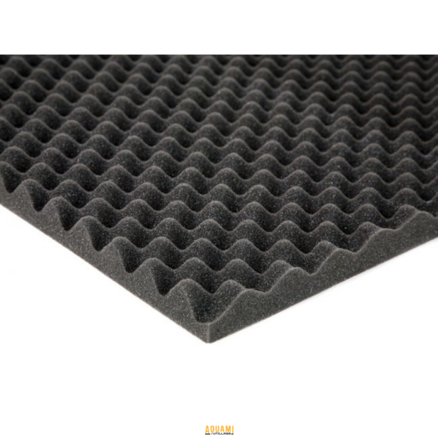Mousse phonique alvéolaire 2m x 1.40m x 3cm, matériau d'isolation acoustique pour réduction du bruit.