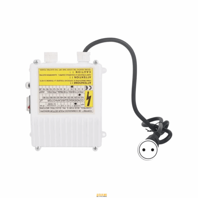 Boîtier de contrôle électronique pour pompe à eau automatique.