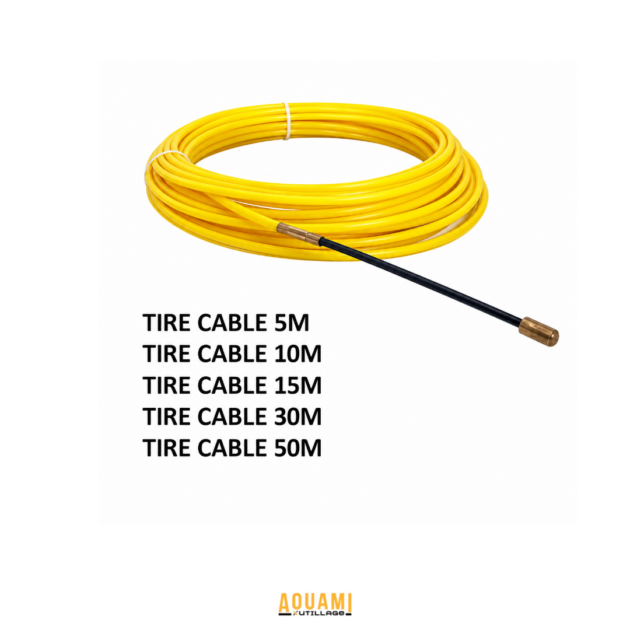 Tire-câble électrique Ø4 mm de 5 à 50 mètres pour passage de fils dans les gaines