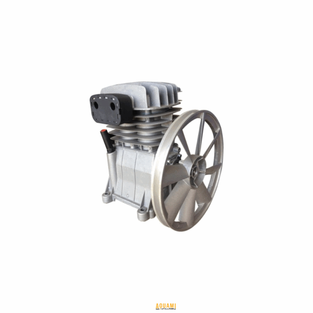 Tête de compresseur à air – fabrication italienne, haute performance et robustesse pour atelier ou industrie.