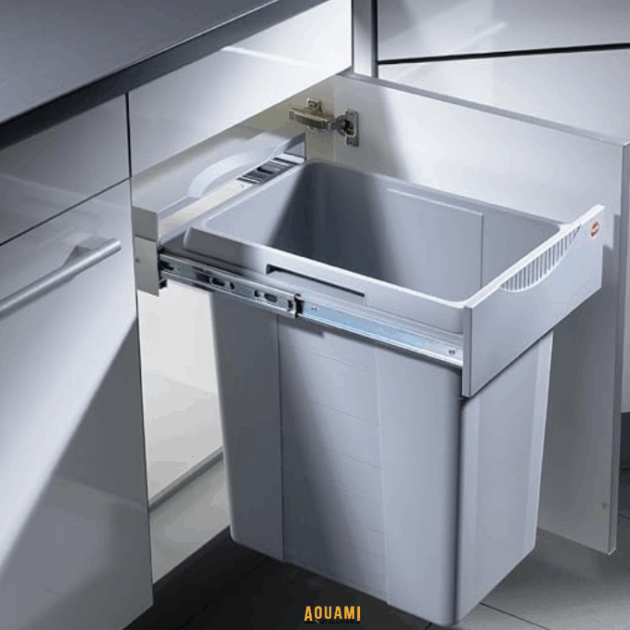 POUBELLE ENCASTRABLE SOUS EVIER 40CMX40XCMX25CM