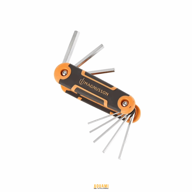 Clé Allen pliante – jeu de clés six pans de 1.5 mm à 8 mm dans boîtier compact, idéal pour bricolage et réparation.